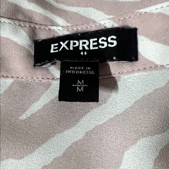 Express Light Pink Zebra Button Down Shirt - Picture 6 of 6